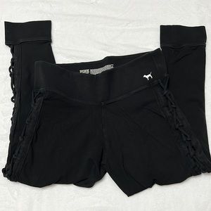 PINK Victoria’s Secret Criss Cross Siding Leggings